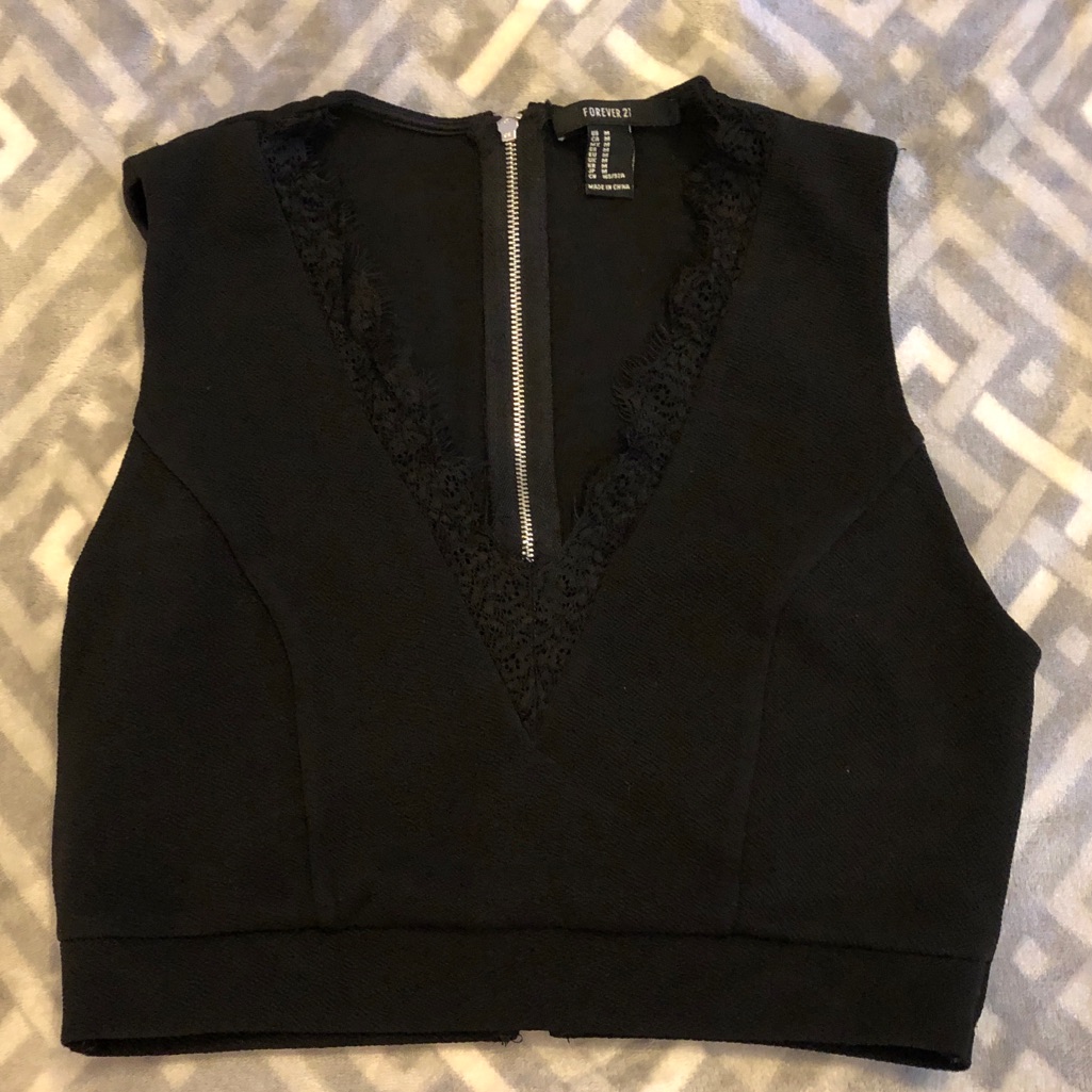 Forever 21 Black Crop Top